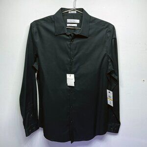 Men's Calvin Klein Slim Fit Infinite Cool Non-Iron Shirt - Black - Size Small